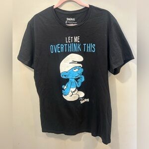 Large Black Smurfs Graphic T-Shirt